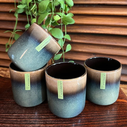Cappuccino bekers - set 4 stuks