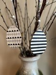 Paaseieren Assorti Hout - set 4 stuks